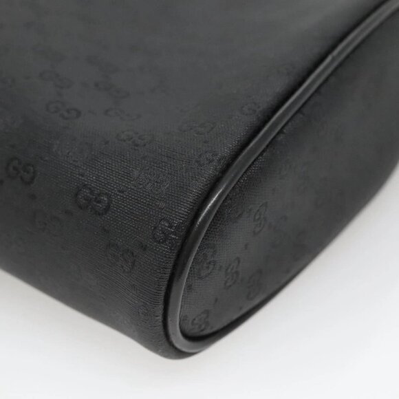 GUCCI Micro GG Supreme Pouch PVC Black Gold Auth 133307 - Picture 12 of 16